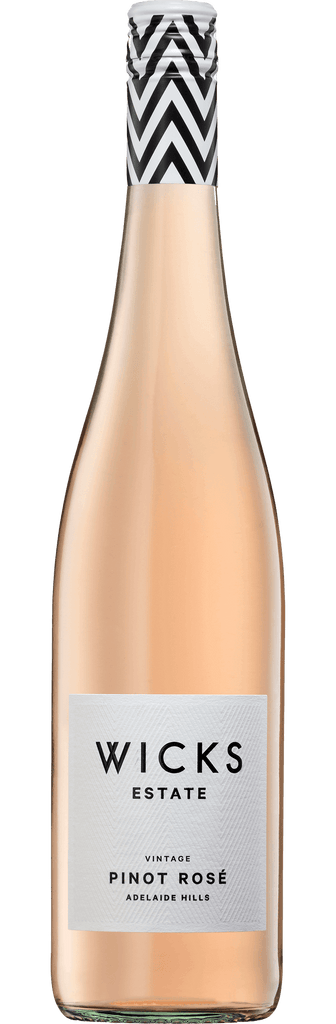 A bottle of Wicks Estate Pinot Rosé.