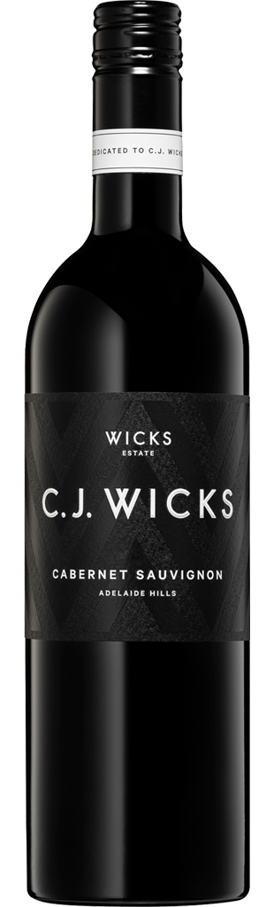 A bottle of C.J. Wicks Cabernet Sauvignon